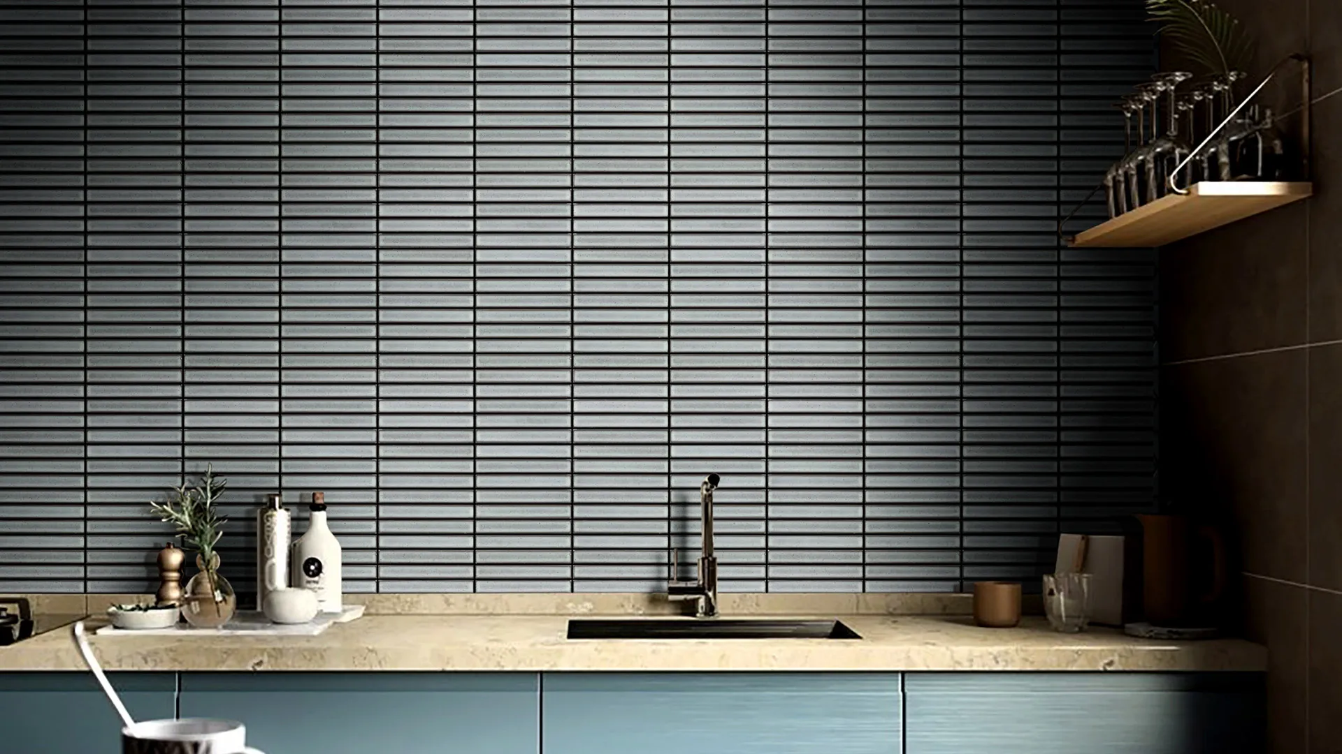 CONCAVE SPECKLE LIGHT GREY FINGER MOSAICS PORCELAIN RMS TRADERS NATURAL STONE SUPPLIER MELBOURNE 001 Natural Stone - RMS Traders